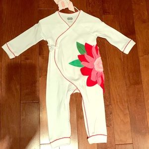 Baby Girl Poinsettia Kimono One Piece!